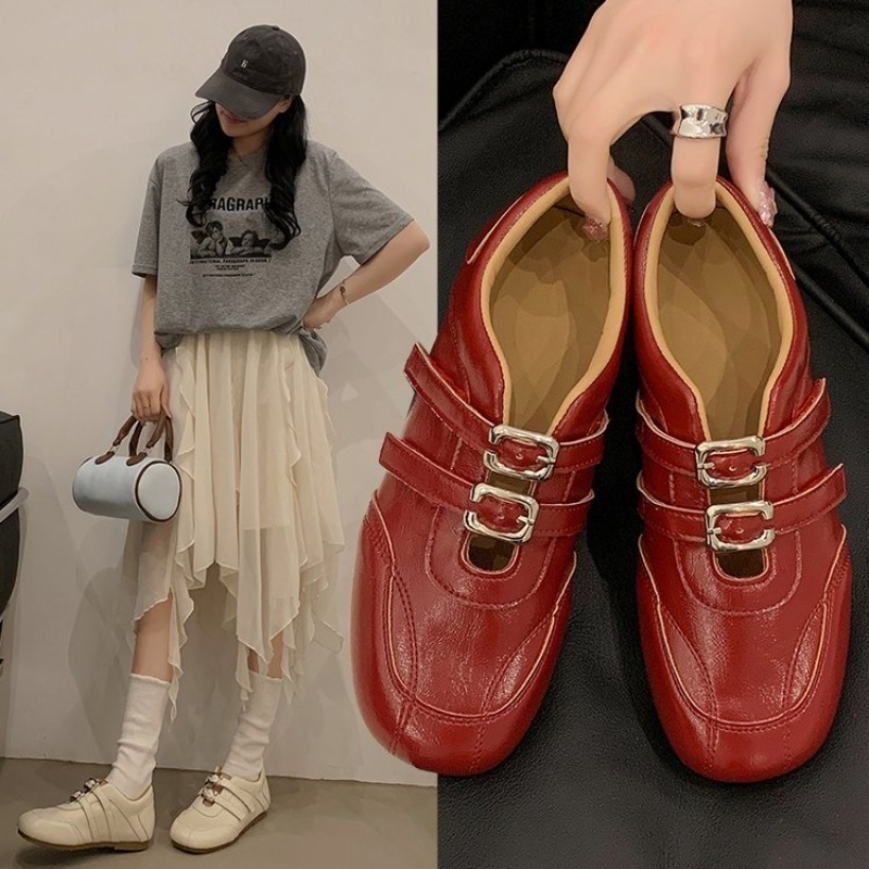 Women'S Fashion Loafers - Fashion Women Round Toe Double Metal