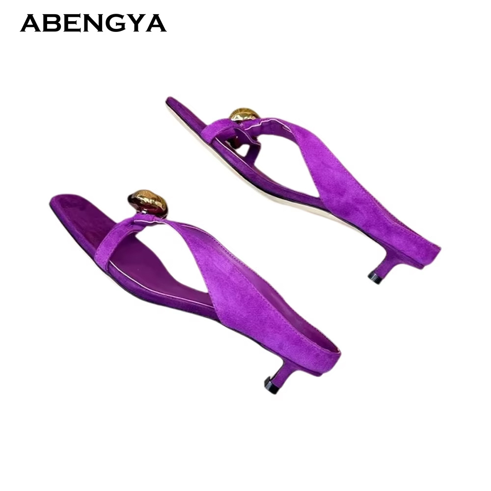 Women'S Fashion Designer Clothes - 2026 Summer New Suede Slippers Women