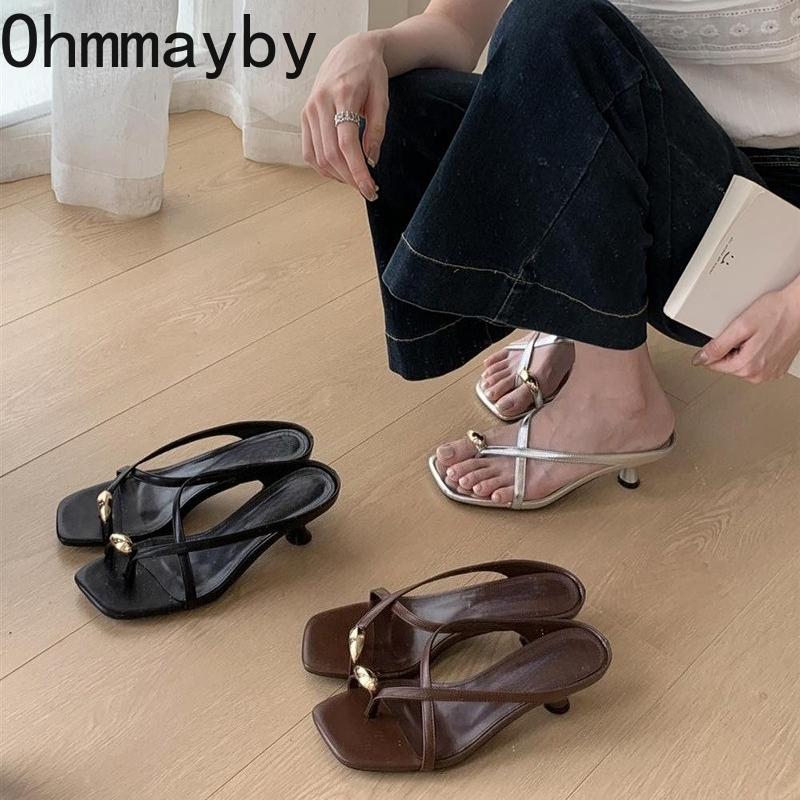Women'S Fashion Designer Clothes - Designer Summer Metal Clip Toe Women