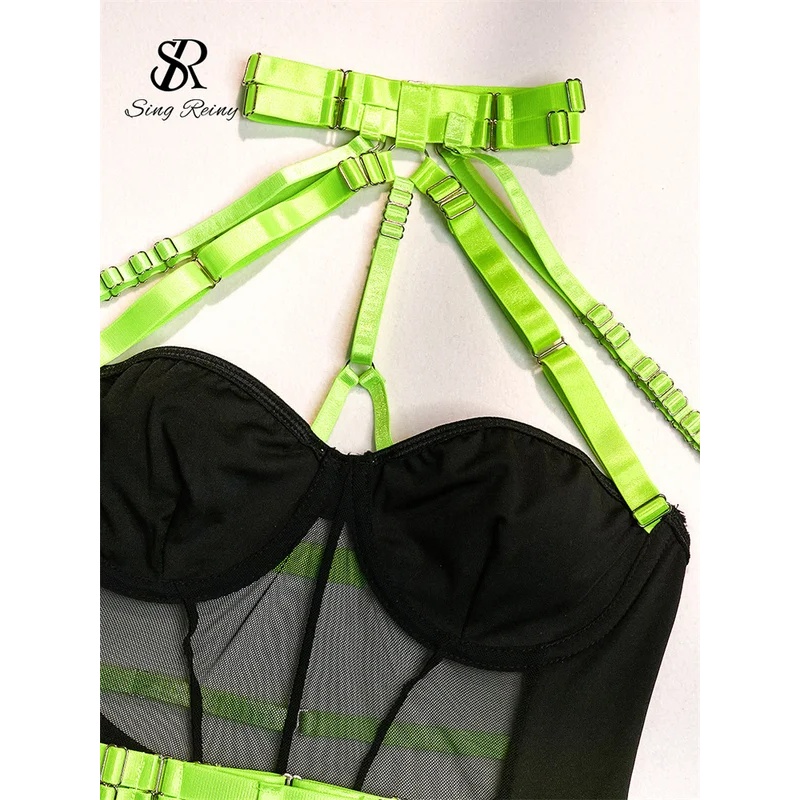 Women'S Fashion Underwear - Nolia Fashion Halter Sheer Sexy Playsuits