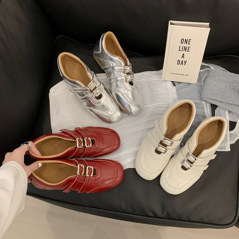 Fashion Women Round Toe Double - Women'S Fashion Loafers 评论和价格
