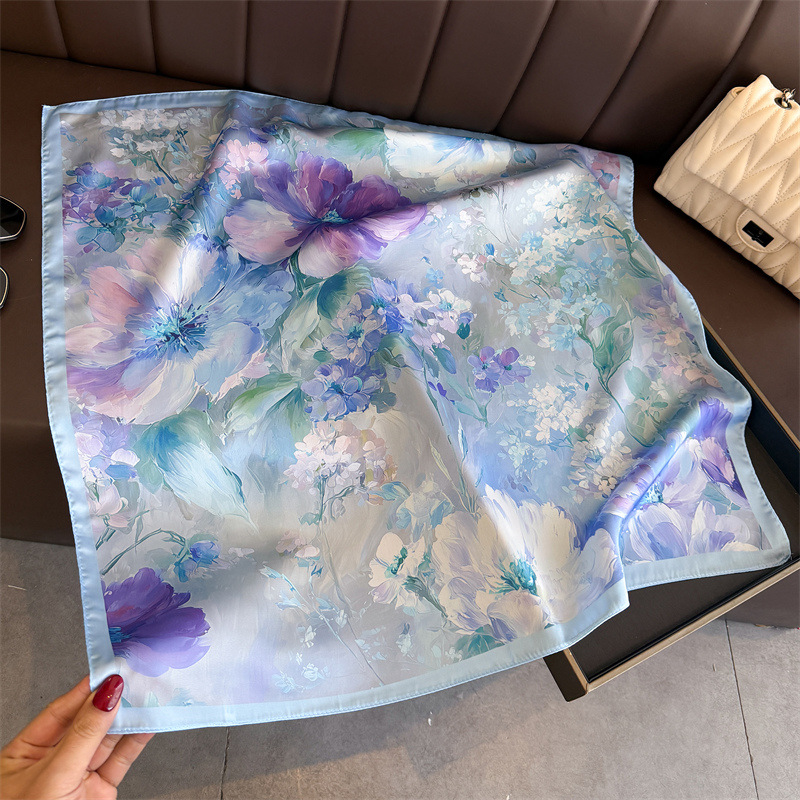 2026 New Floral Print Silk Squ - Women Fashion Necktie 评论和价格