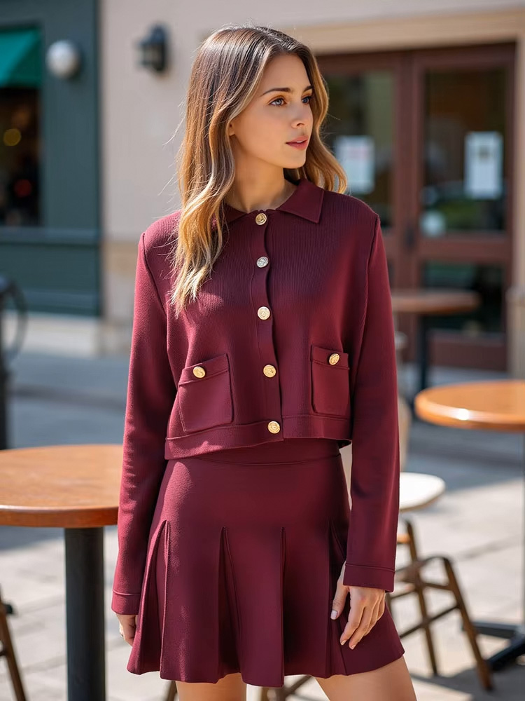 HH Elegant Women Knitted Red S - Women'S Fashion Knitwear 评论和价格
