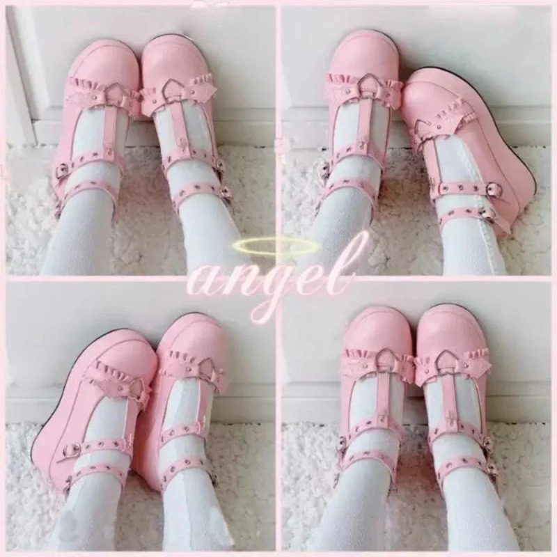 New Sweet Heart Buckle Wedges  - Women'S Fashion Loafers 评论和价格