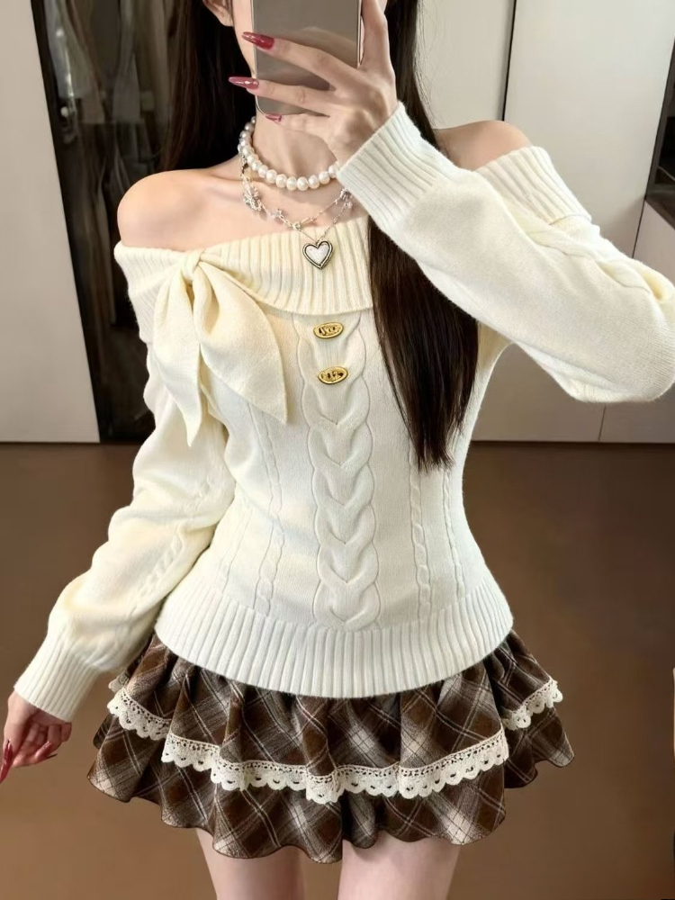 Kawaii Japanese Style 2 Piece  - Women'S Fashion Knitwear 评论和价格