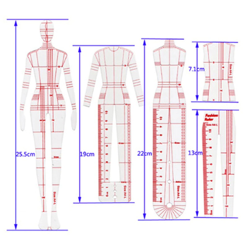 1 Set Women Fashion Drawing Ru - Women Fashion Figure Template 评论和价格