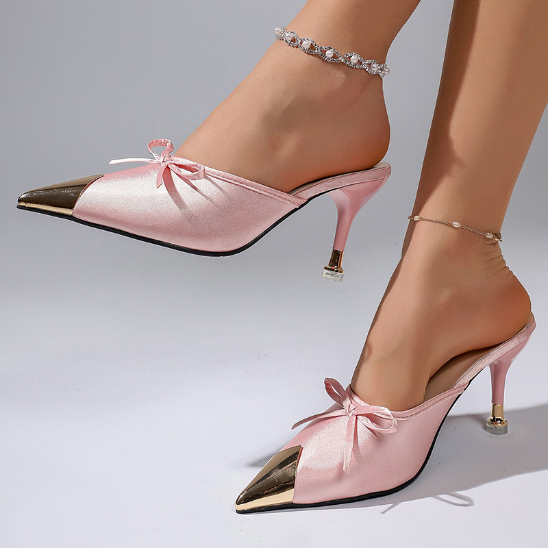 Bowtie Decor Pink High Heel Sa - Women'S Fashion Underwear 评论和价格