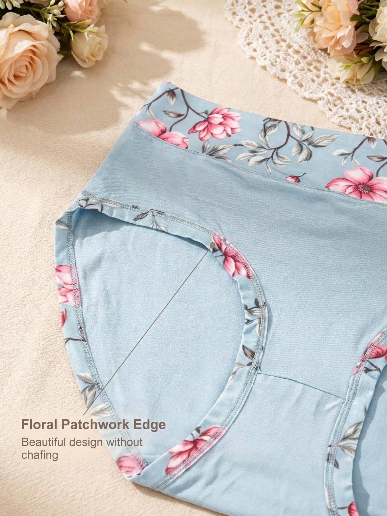 5PCS Plus Size Women's Flower  - Women'S Fashion Underwear 评论和价格