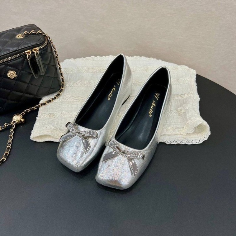 Art Style Bow Flat Shoes Women - Women'S Fashion Loafers 评论和价格