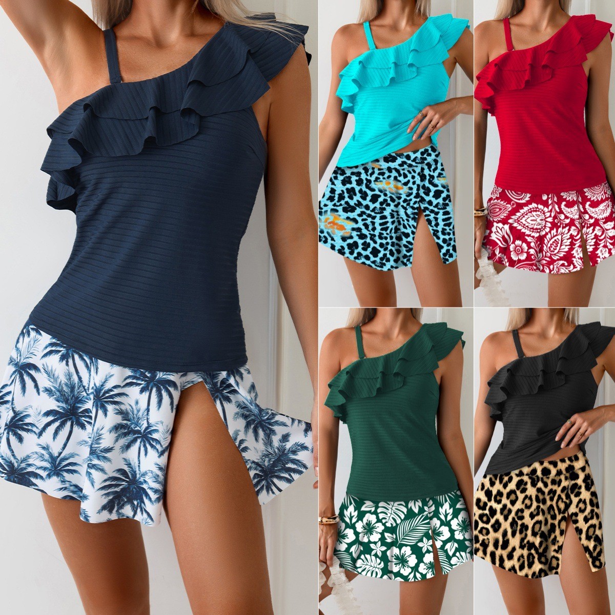 Woman Tankini Swimwear Sleevel - Crop Top Women 评论和价格