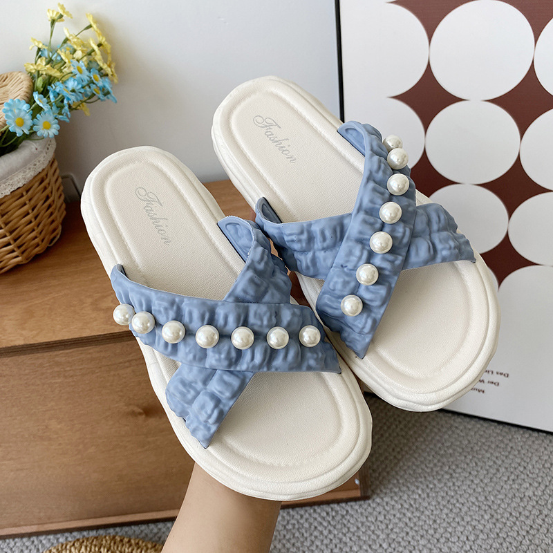 Women Pearl Floral Sandals Sum - Women'S Fashion Sandals 评论和价格
