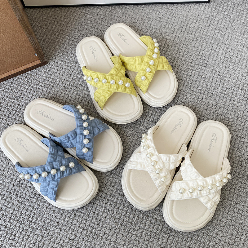 Women Pearl Floral Sandals Sum - Women'S Fashion Sandals 评论和价格