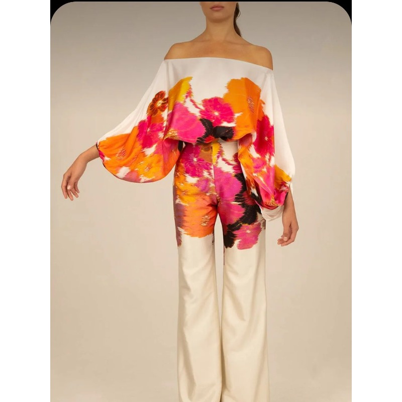 Women Satin Print Pajamas Suit - Women'S Fashion Pajamas 评论和价格