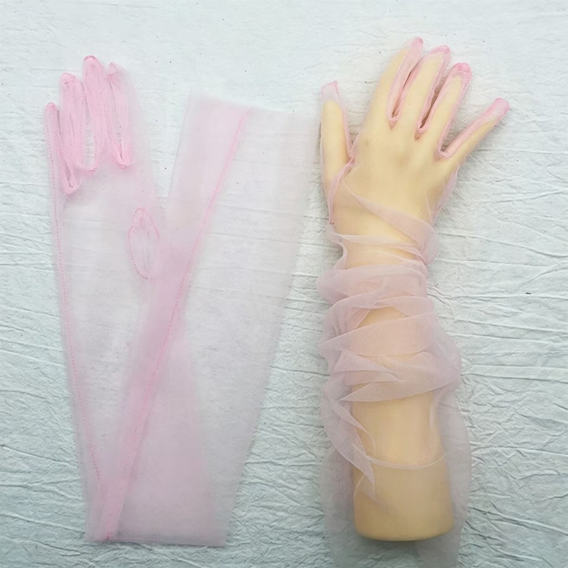Solid Color Transparent Tulle  - Women Fashion Photoshoot 评论和价格