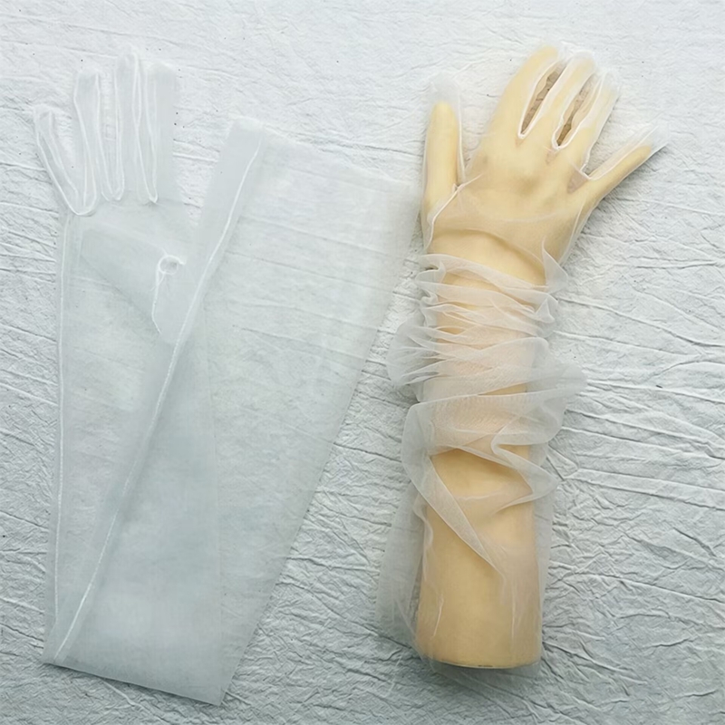 Solid Color Transparent Tulle  - Women Fashion Photoshoot 评论和价格