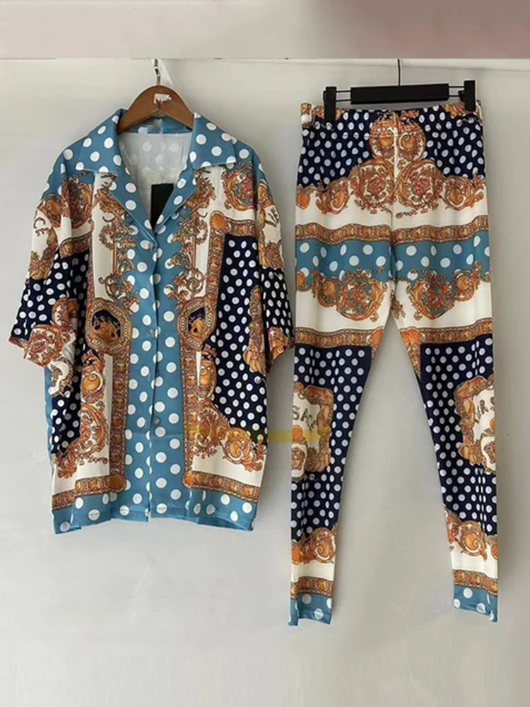 Designer retro geometric print - Women'S Fashion Pajamas 评论和价格