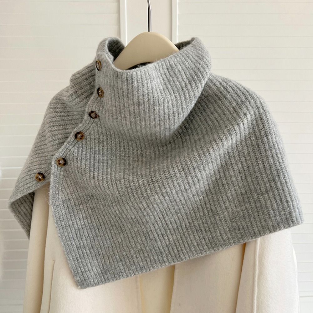 Classic Button Knitted Shawl W - Women'S Fashion Knitwear 评论和价格